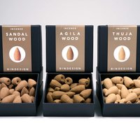 Christmas gift - Natural backflow incense cones - bundle of 6 boxes (3 scents)