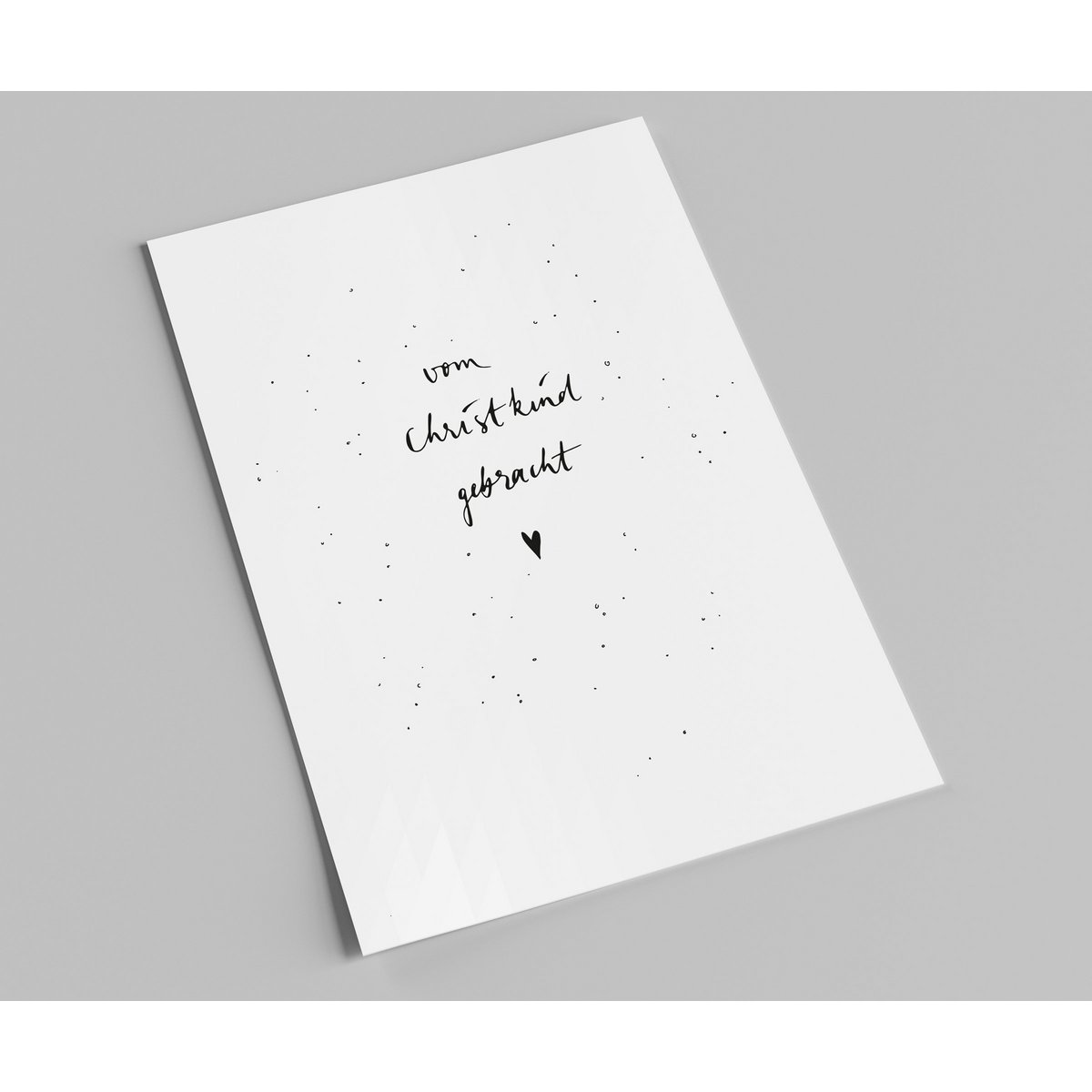 Christmas card with saying | Brought by the Christ Child | Postcard A6