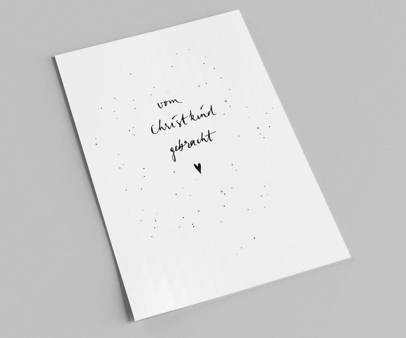 Christmas card with saying | Brought by the Christ Child | Postcard A6