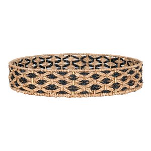 Nerja Tray - Seagrass, Black/Natural - Ø38 cm