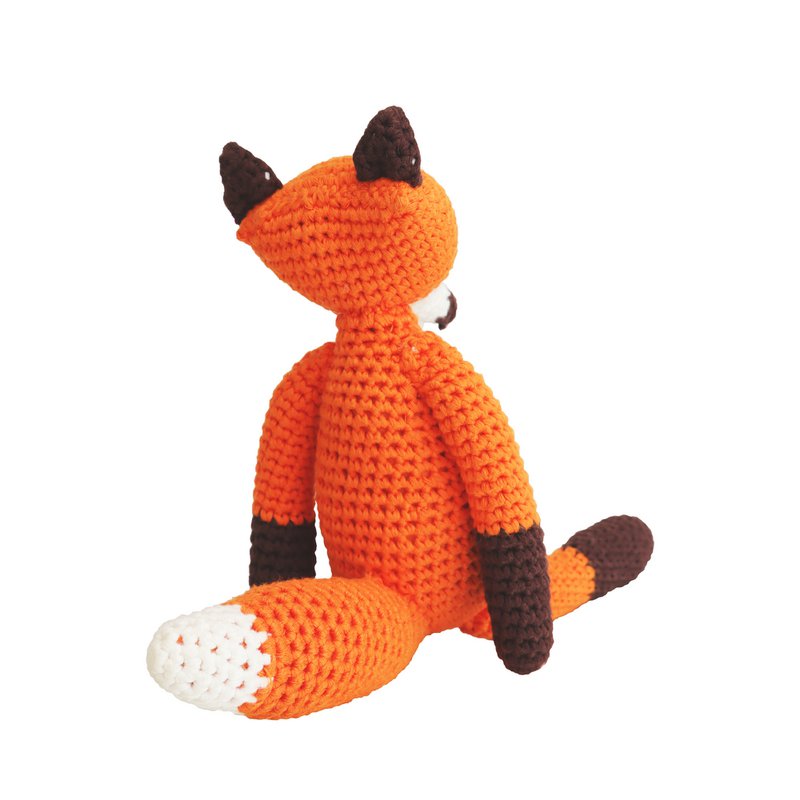 Crocheted cuddly toy fox FRED (organic)