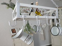 Topfh„nger romance made of wood/iron/white