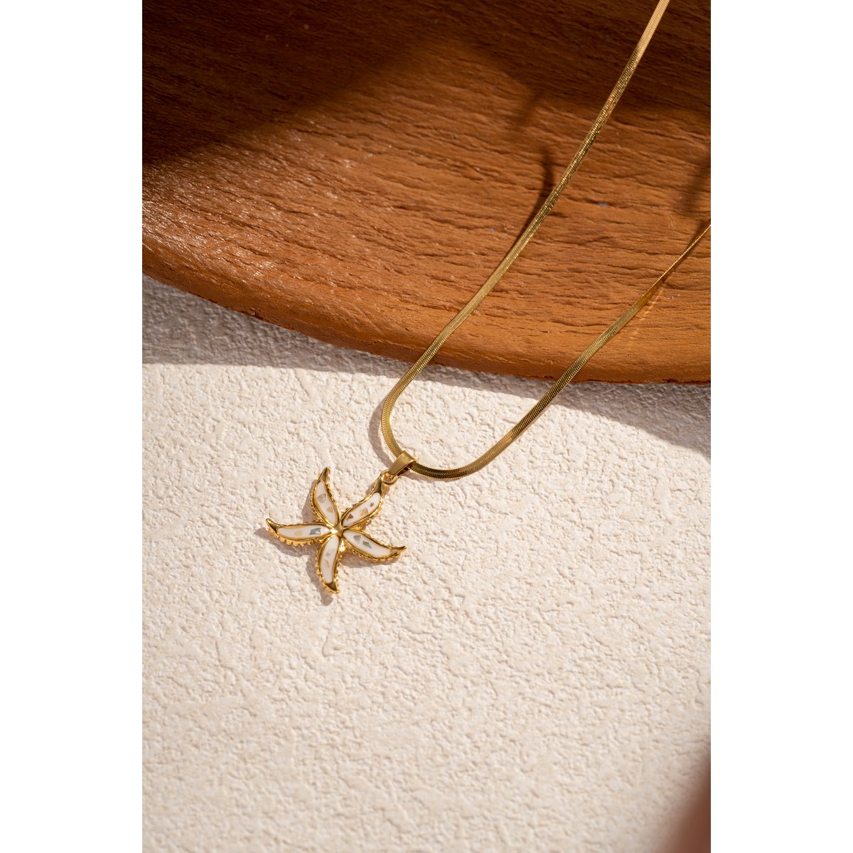 Star necklace Stainless steel golden golden trend summer summer