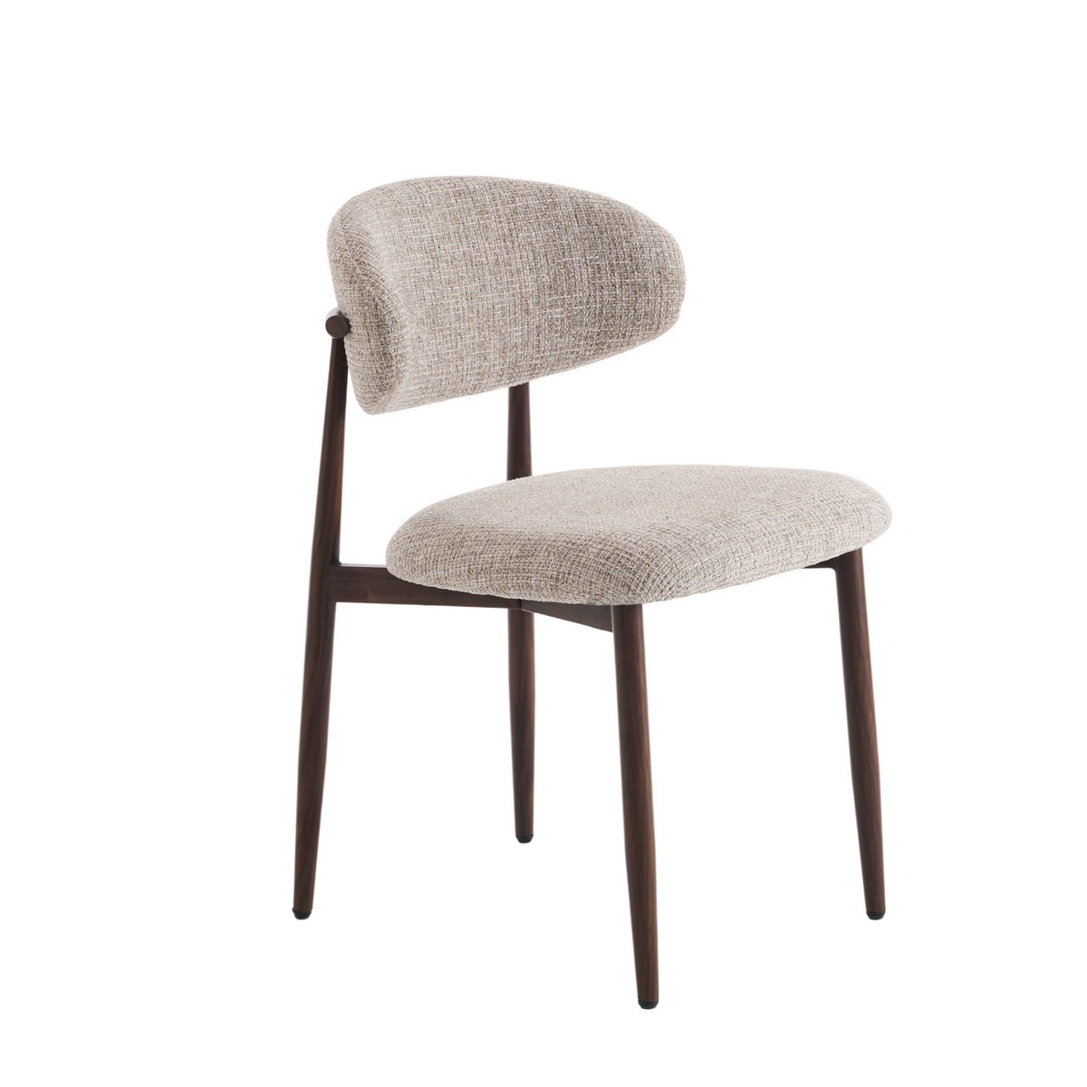 Dining room chair Celia Taupe Walnut Santi