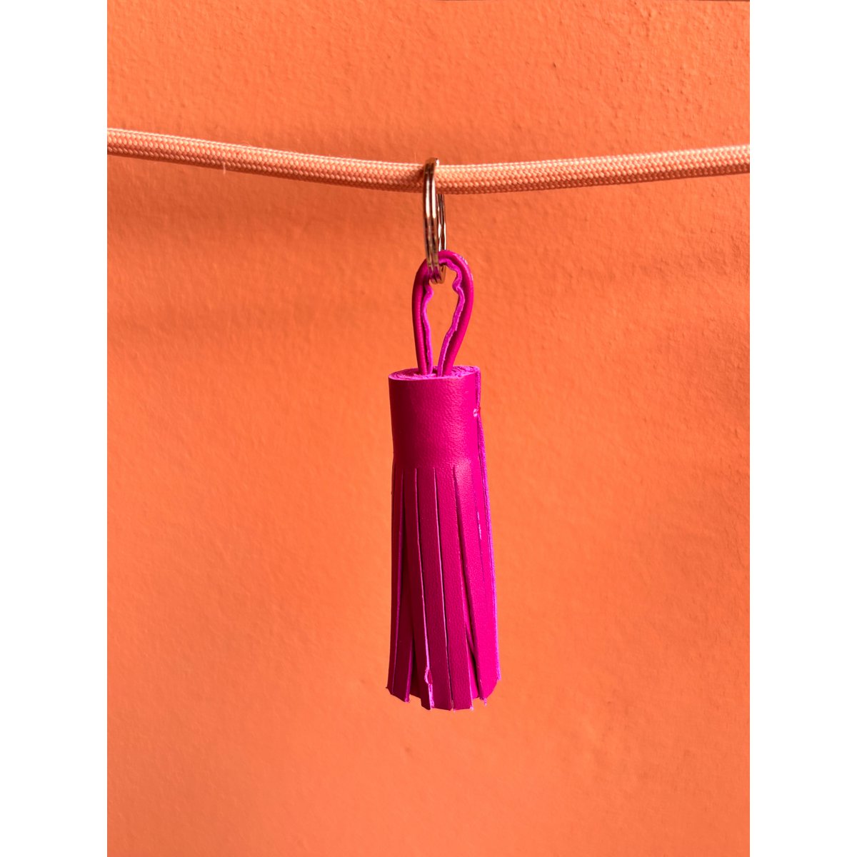Leder-Schlüsselanhänger - "Mariyam" - Pink