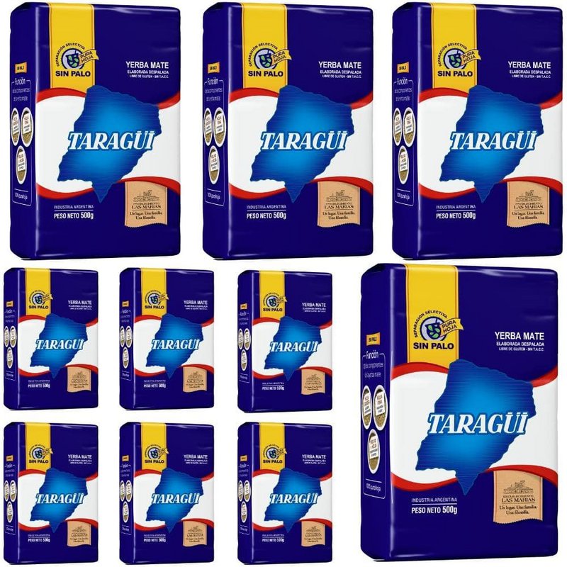 10 x taragui sin palo 500g