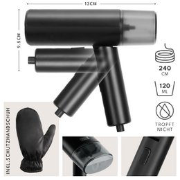 LEBENLANG Steamer Dampfglätter Reise - Kompakt Faltbar & Inkl. Reise Set I Steam Iron Dampfbürste Dampfbügeleisen für Dampfglätten Bügeln im Urlaub I Hand Reisesteamer mini handheld Travel Steamers