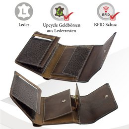 Sunsa Damen Geldbörse. Leder Geldbeutel. Portemonnaie mit RFID Schutz. Brieftasche aus Leder. Mittelgroße Geldbörse für Frauen mit vielen Kreditkartenfächern- Wallet für Damen, Geschenkidee