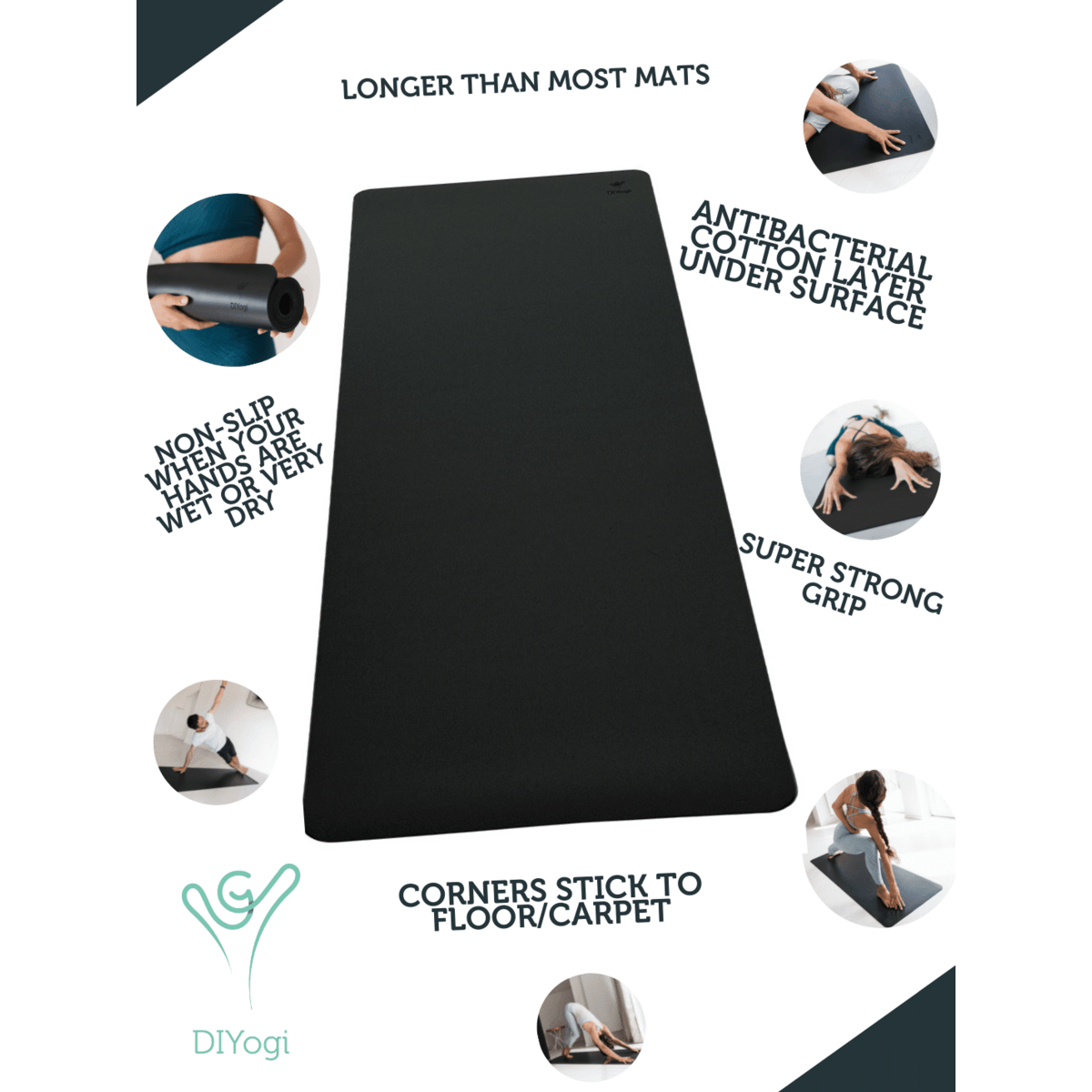 COLCHONETA DE YOGA NEGRA DIYogi™