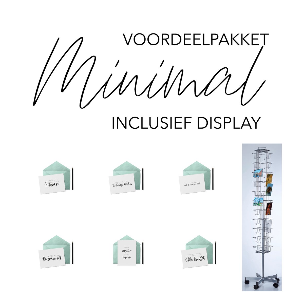 Voordeelpakket Wenskaarten Minimal + Display