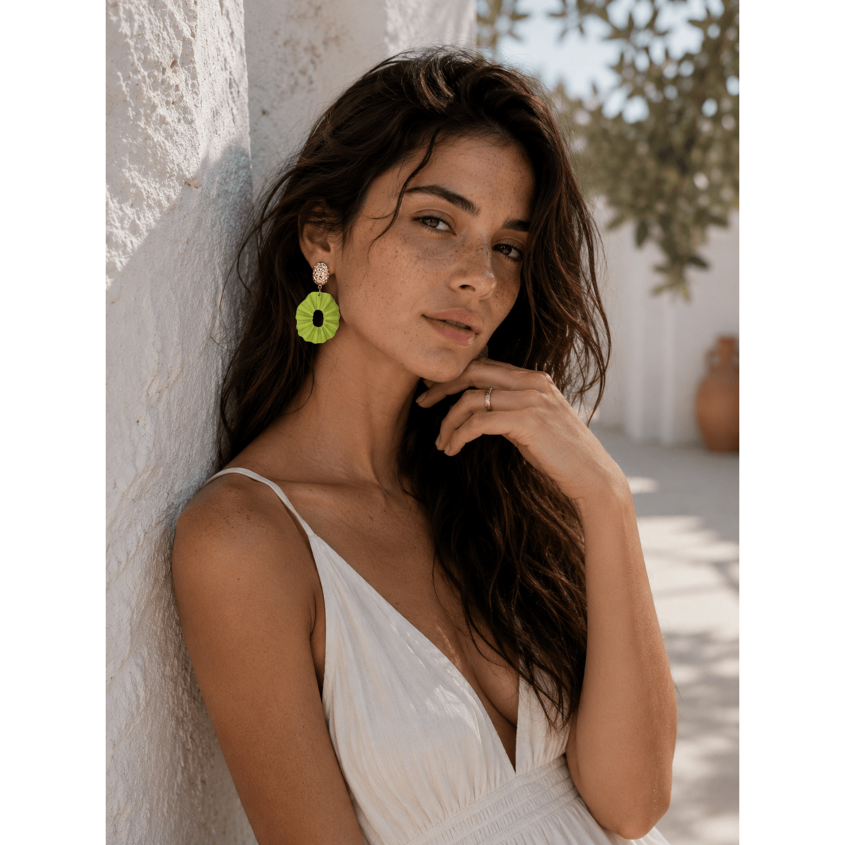 LEMONADE and PISTACHIO - Yellow and Green Artisan Earrings