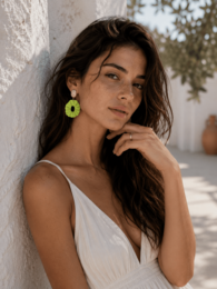 LEMONADE and PISTACHIO - Yellow and Green Artisan Earrings