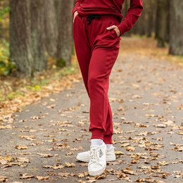 Pantalon de survêtement Jogger pour femme 250 g/m² Cerise royale