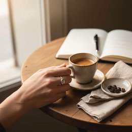 Real Coffee Bean Ring, Handmade Minimalist Jewelry, Organic Dainty Band, Gift for Health & Warmth, Gold or Sterling Silver 925 (Unisex)