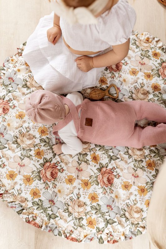 ENZO children's dungarees - 100% merino wool - powder pink