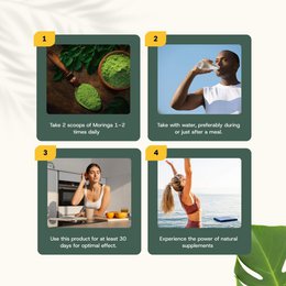 Moringa pulver økologisk - 60 gram