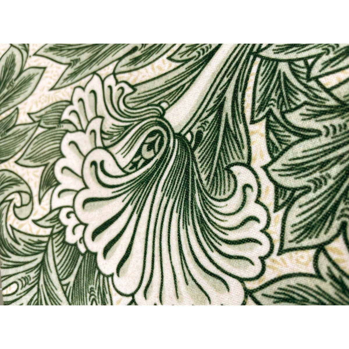 Vintage William Morris Green Tulip Throw Pillow Cover | WIM012