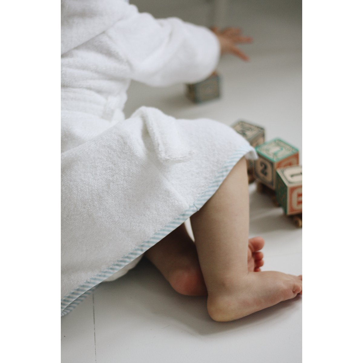 Bobbi Bathrobe - Pale blue stripe - Pale Blue Stripe