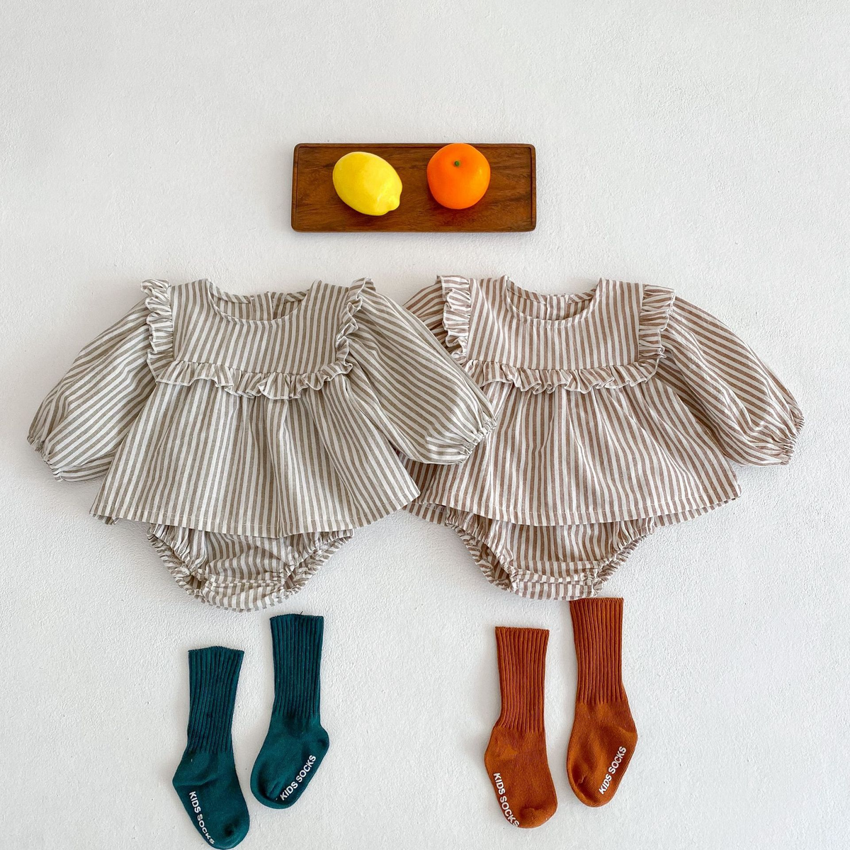 Annie & Charles® striped dress and panty set