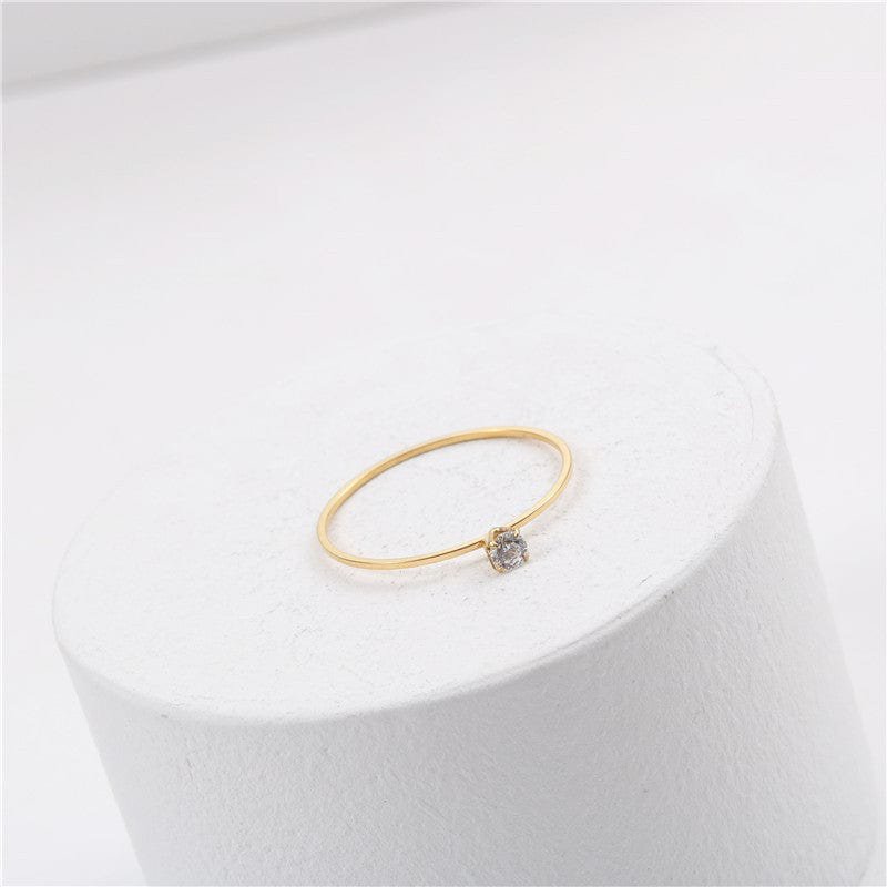 Ana - Solitaire Ring Wedding Band