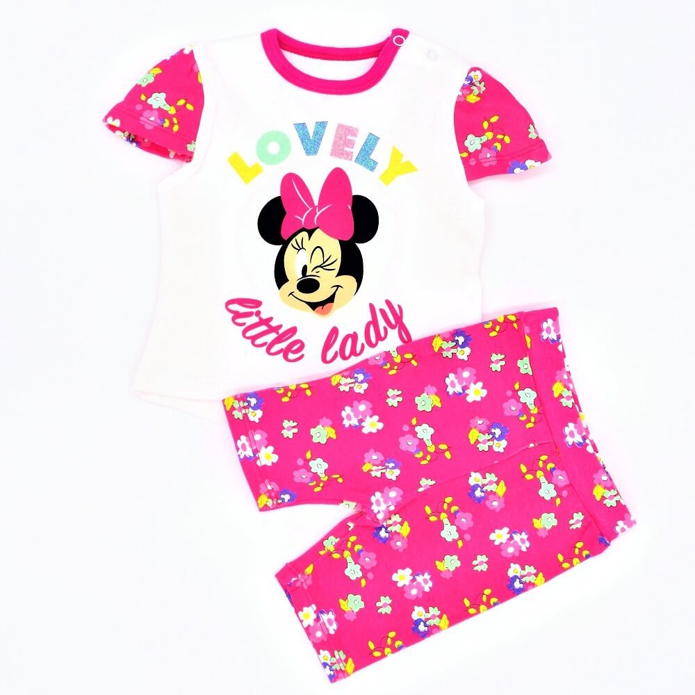 2 pcs. Disney Minnie Mouse Summer Set for Girls, Dark Pink