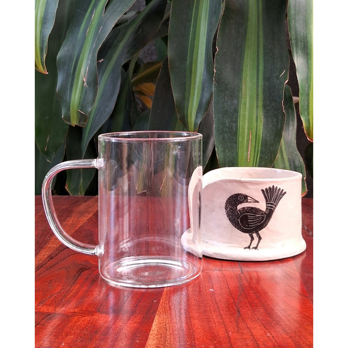 Kaffeebecher | Pappmaché-Halter Vogel