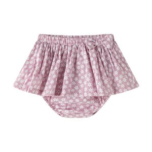 Short met dubbele ruches en elastische taille in mauve print BGV96554