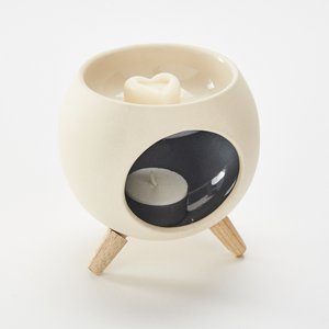 Aromatic diffuser for scented wax. ROUND GRAY burner