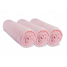 Set of 3 100% Cotton Jersey Fitted Sheets - 60x120cm