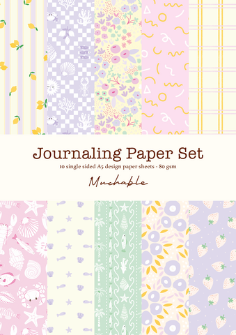 Journaling plakboekpapierset - 10 vellen A5 print/patronen
