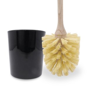 Toilet brush glass black