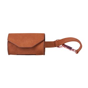 Dog poop bag holder Cognac with rose gold