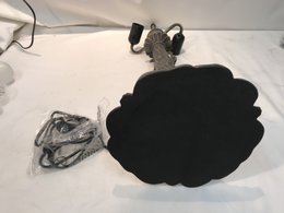 Duża lampa stołowa Tiffany gumowa podstawa średnica 40 cm Belle Amber seria LG232320
