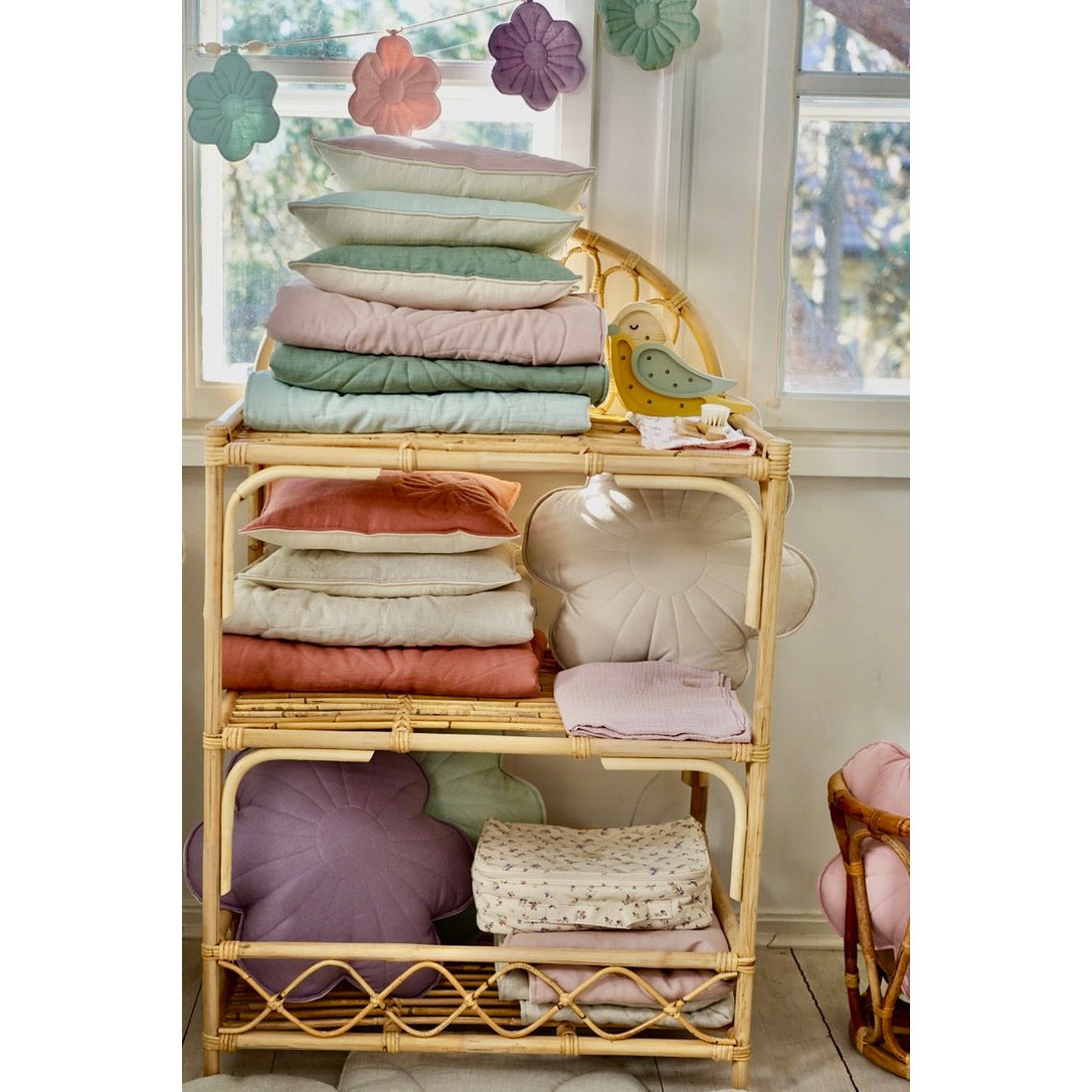 Set copri bambino in fiore di lino "Rosa chiaro"