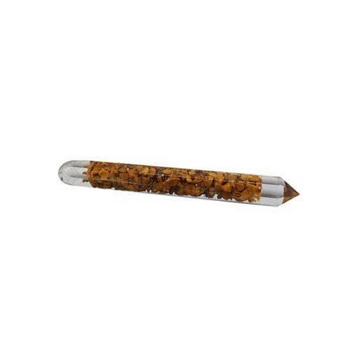 Orgonit Massagestab 6 Facettierter gelber Achat innen