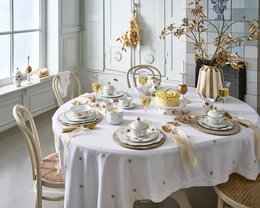Plate Dot Delight White-Gold 23cm