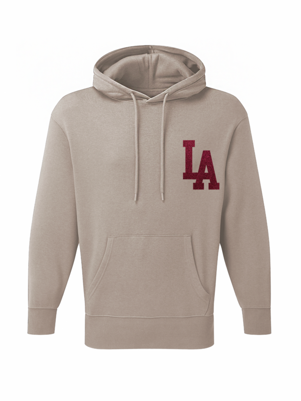 Limited Hoodie Lounge Los Angeles Bordeaux Glitter Chest Velvet Copy