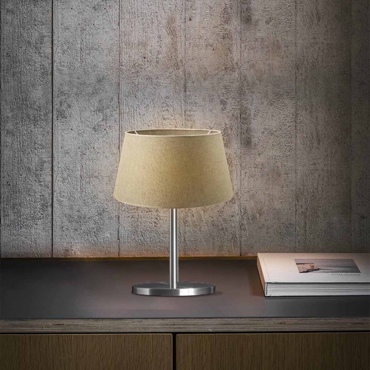 Home Sweet Home Fabric Lampshade Brown - 35 x 30 x 19 cm