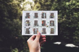 greeting card 'four seasons' - spring