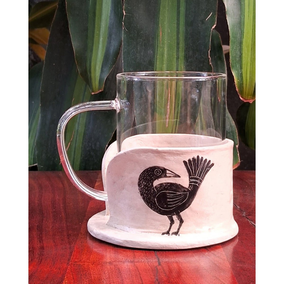 Kaffeebecher | Pappmaché-Halter Vogel
