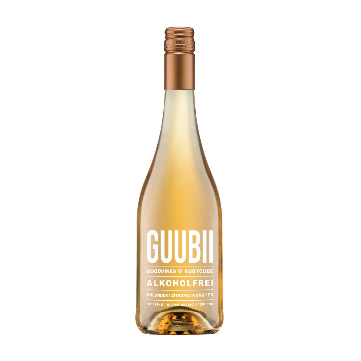 aperitivo espumoso sin alcohol - 0,75l | GUUBII saúco/limón