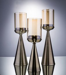 LYSESTAGE | GLAS | GULD -S-Høj-39CM