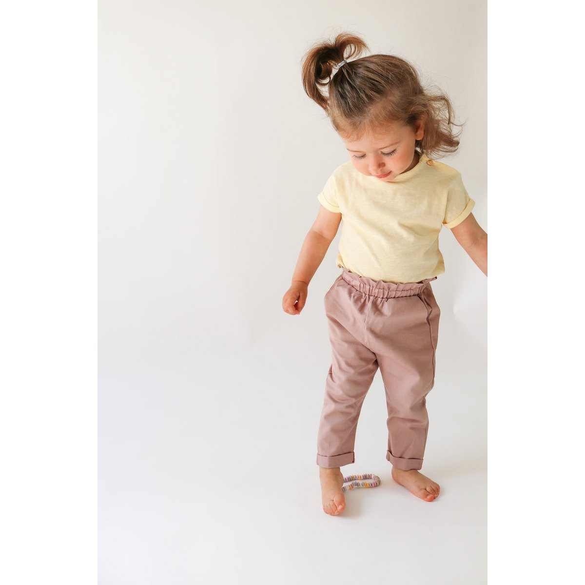 Duurzame Rose Limited Edition babybroek met hoge taille | 100% GOTS-gecertificeerd biologisch katoen