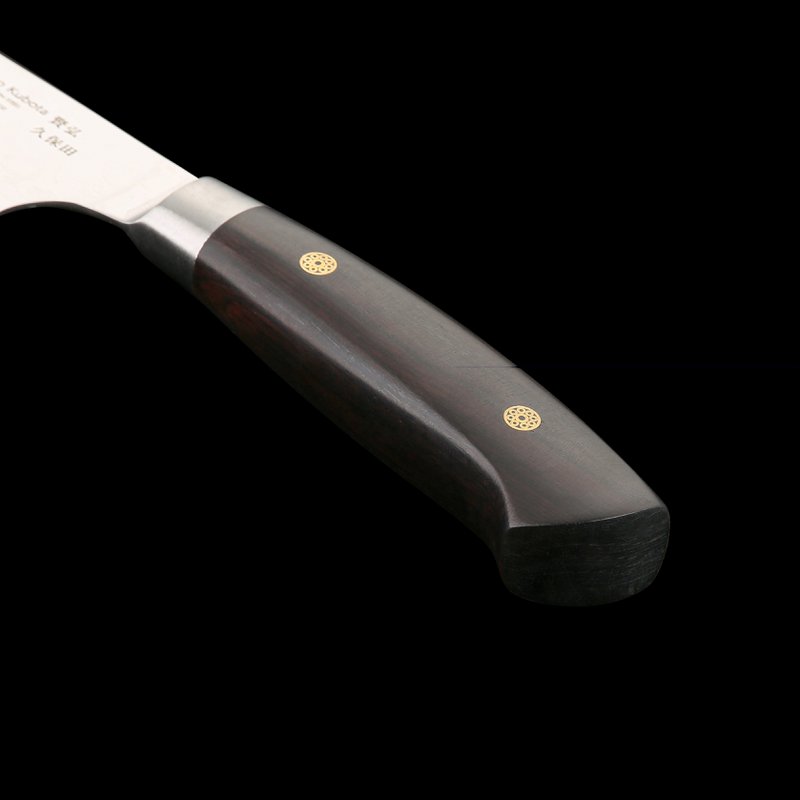 Couteau de chef KATAHIRO KUBOTA Sense 8 pouces en damas et manche en ébène