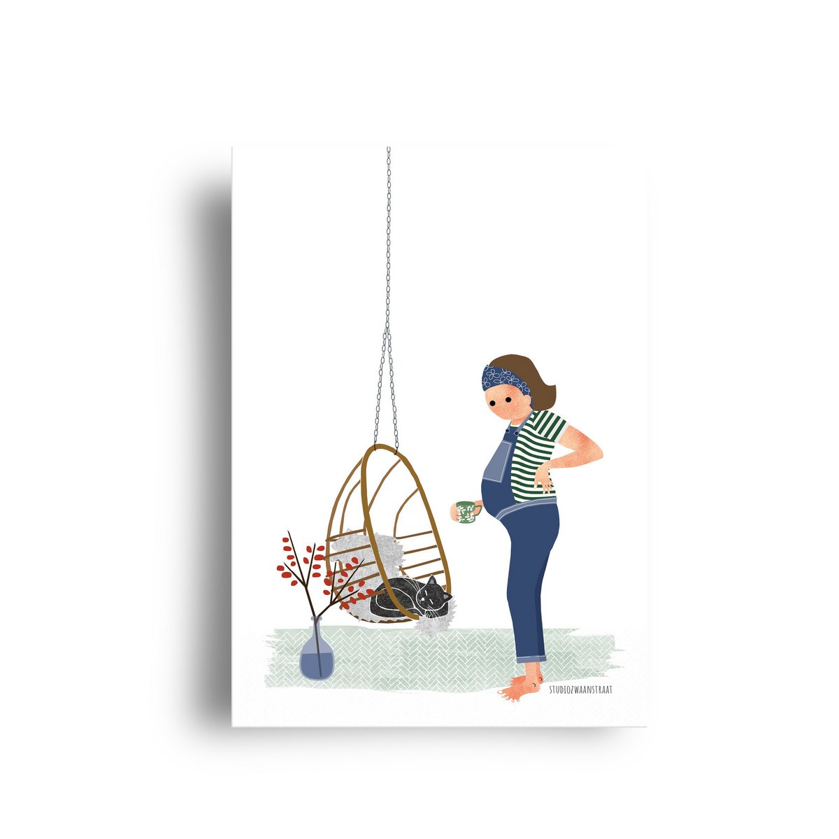 postcard - series 'bellies' - hanging chair