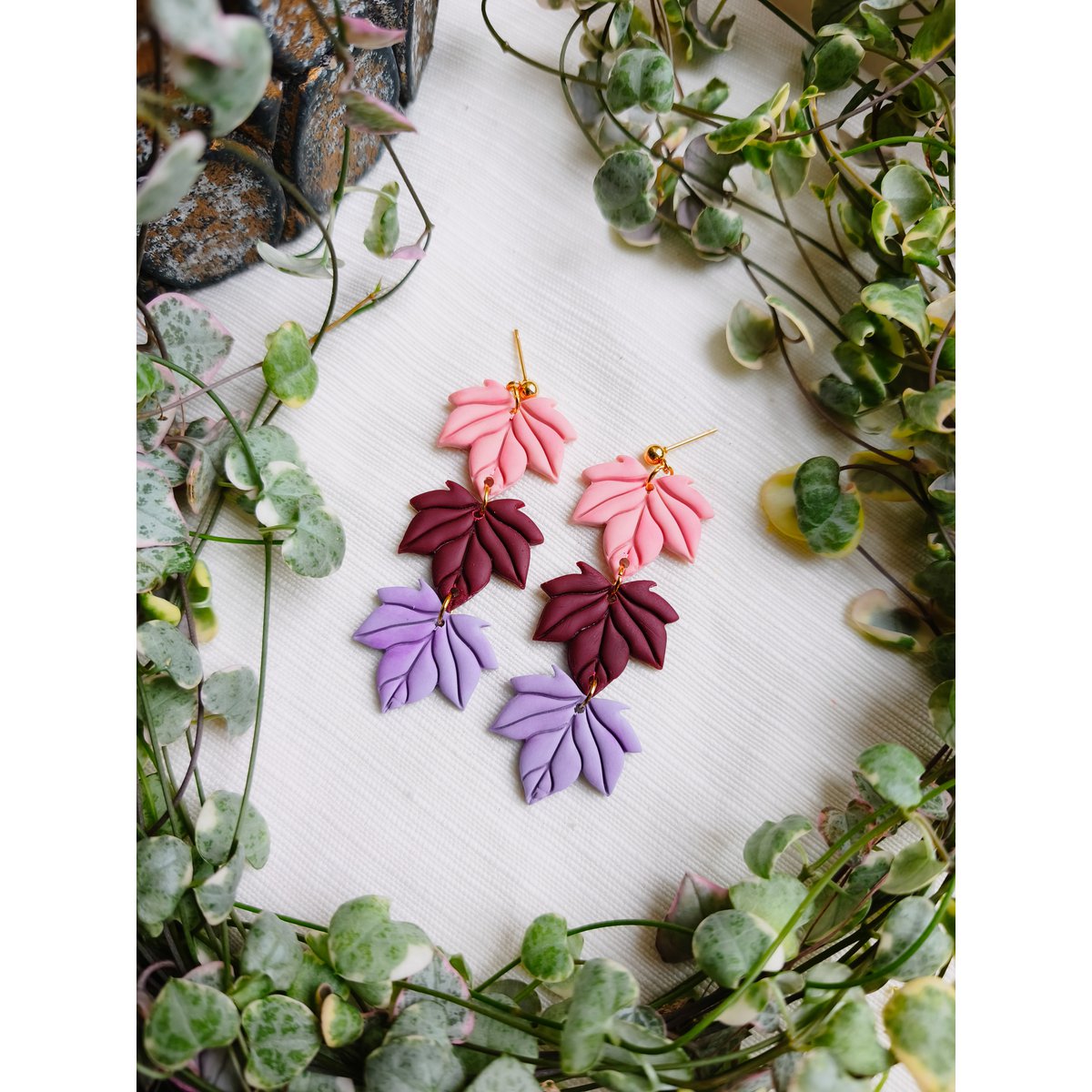 Boucles d'oreilles feuilles d'automne