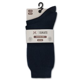 Sukats® 4 of 8 Paar Merino Wol Sokken met badstofzool | Wollen Sokken | Naadloos | Zwart of Navy Blue | Meerdere maten