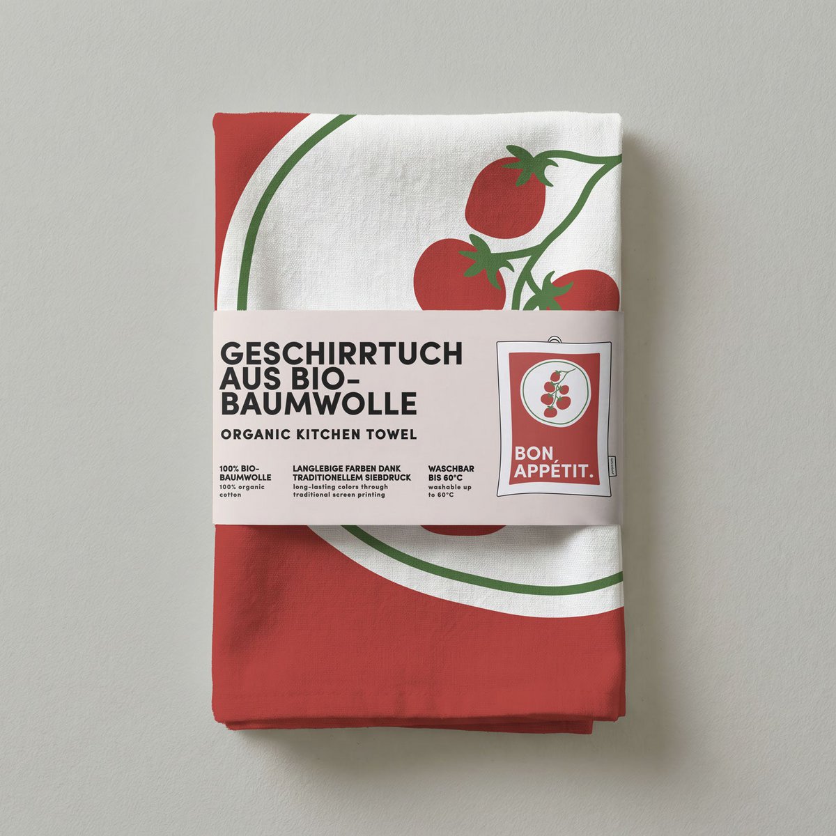 Geschirrtuch Bio Baumwolle - Bon Appetit - Nr. 6
