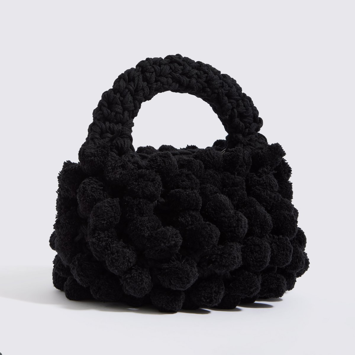 ¨ half Moon ”Pom Pom Pom Borse con cinturino a traversa nero