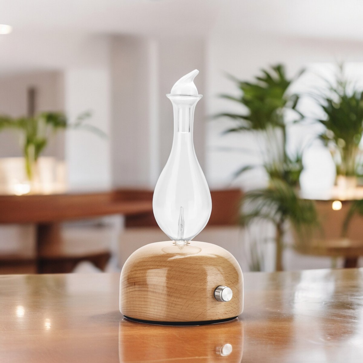 Nebulization diffuser - Aurora - wood and FSC glass - Sober and modern design - Timer function - Dimmer button - Decoration gift idea